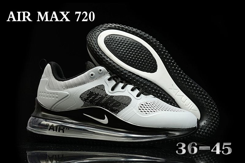 New Nike Air Max 720 Grey Black Running Shoes - Click Image to Close